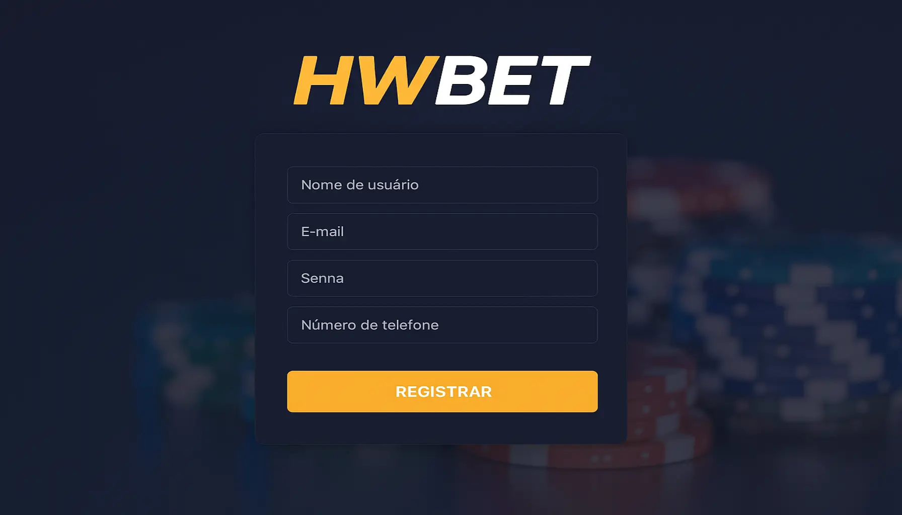 Não Perca tempo, o rRgistro na site HWBET.COM